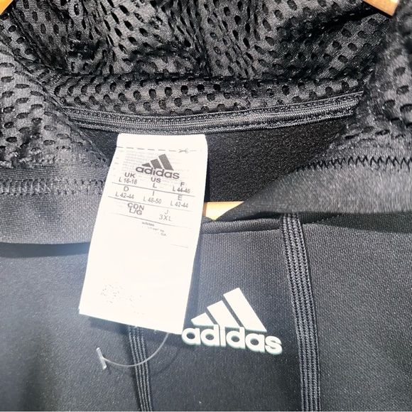 Adidas Black and White Hoodie with Iconic Stripes - Picture 5 of 5